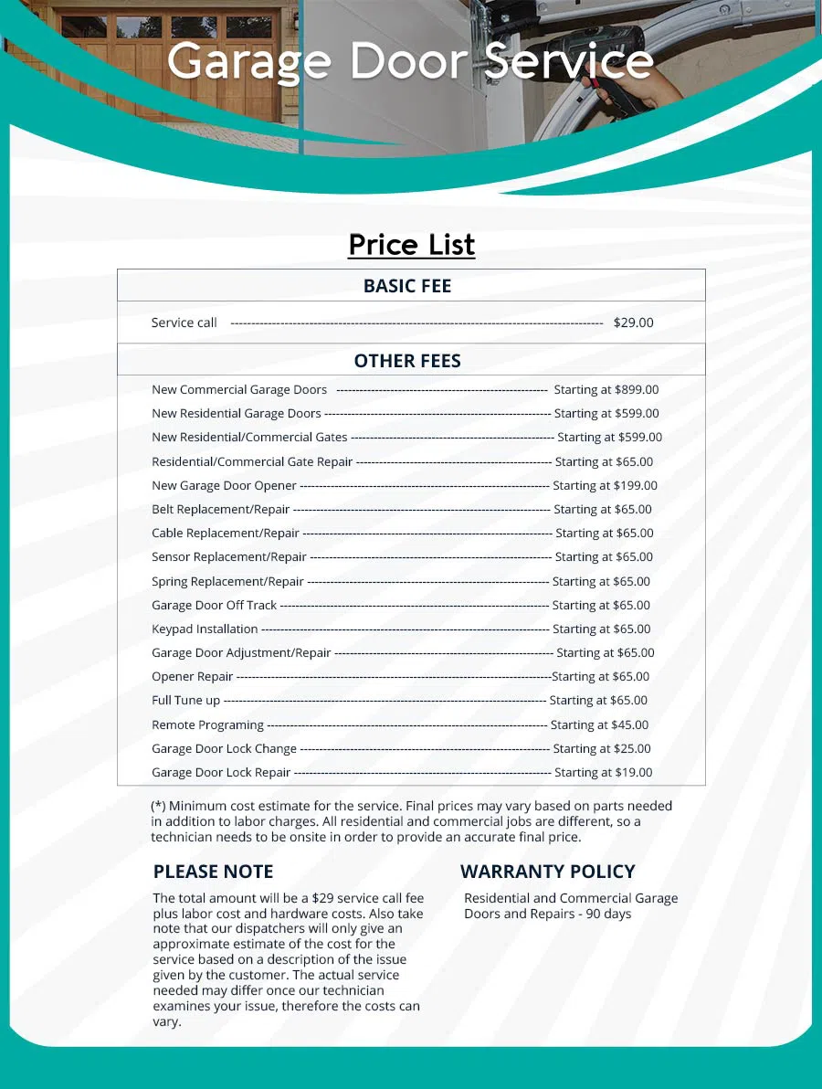 Garage Door Mobile Service Repair Las Vegas, NV 702-646-1657